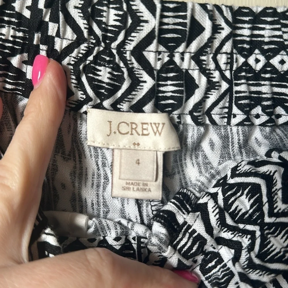 J. crew Black and white shorts size 4